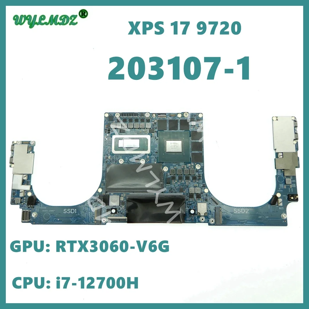 

203107-1 With i7-12700H CPU RTX3060-V6G GPU Laptop Motherboard For Dell XPS 17 9720 Mainboard CN 0KNF8J