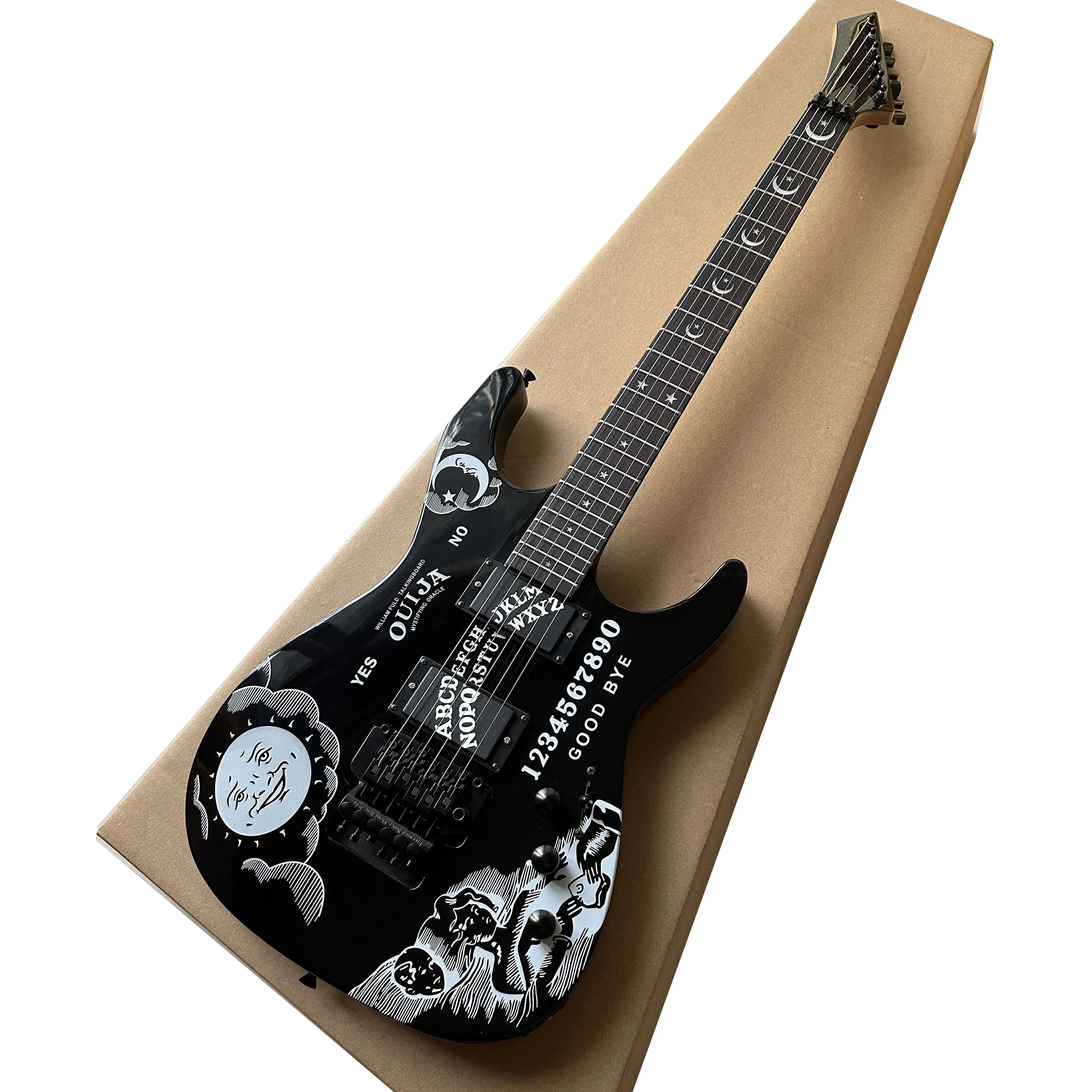 Hot sale E S  P Custom Shop KH-2 Ouija Kirk Hammett Cynthia  Guitar，Floyd Rose Tremolo Bridge,