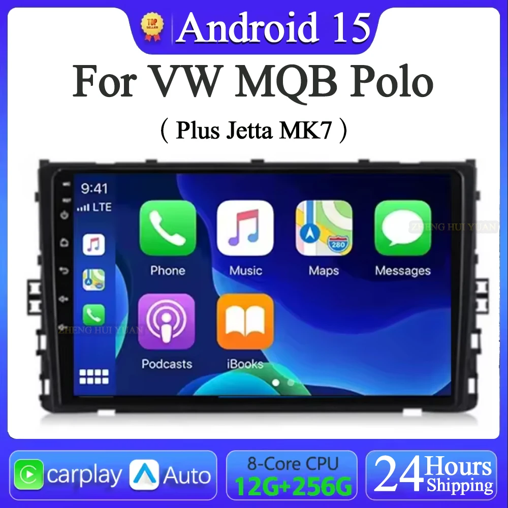 Android 15 Radio de coche Android Auto para VW Volkswagen MQB POLO VI Plus Jetta MK7 T6 Bora inalámbrico Carplay Android Auto Multimedia