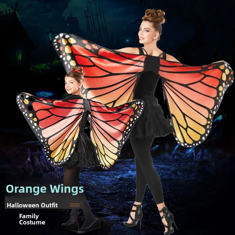 

Halloween King Wings Cosplay Costume Adult Girl Stage Performance Props Parent-Child Outfit Accessories