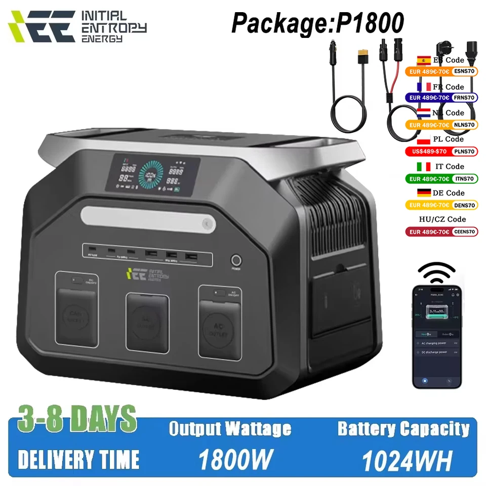 Stacja zasilania IEE P1800 1800W/1024Wh
