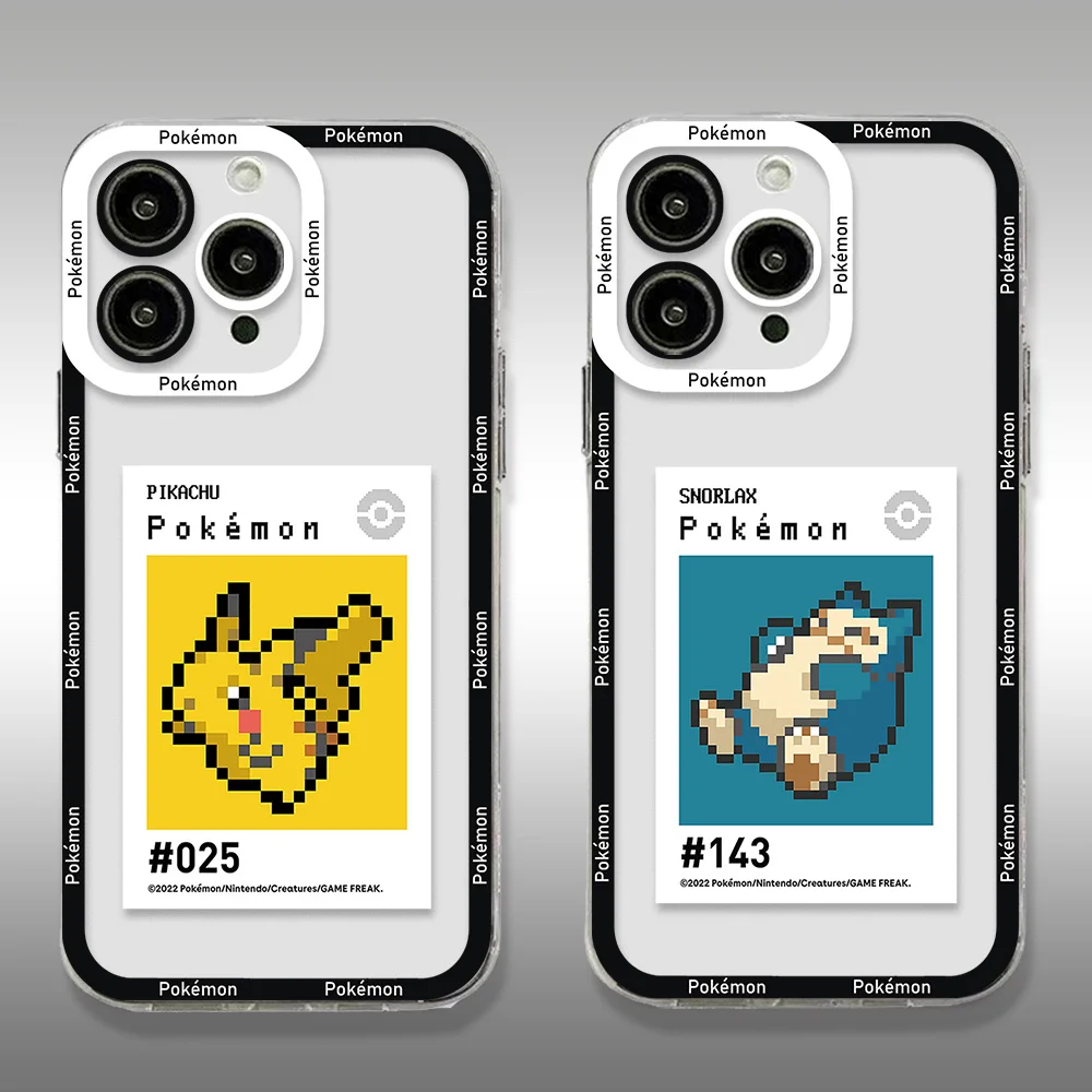 Cartoon Pikachus Squirtles Gengars Phone Case For iPhone 15 14 13 12 11 Mini Pro Max X XR XSMax 6S 6 7 8 Plus SE20 Cover