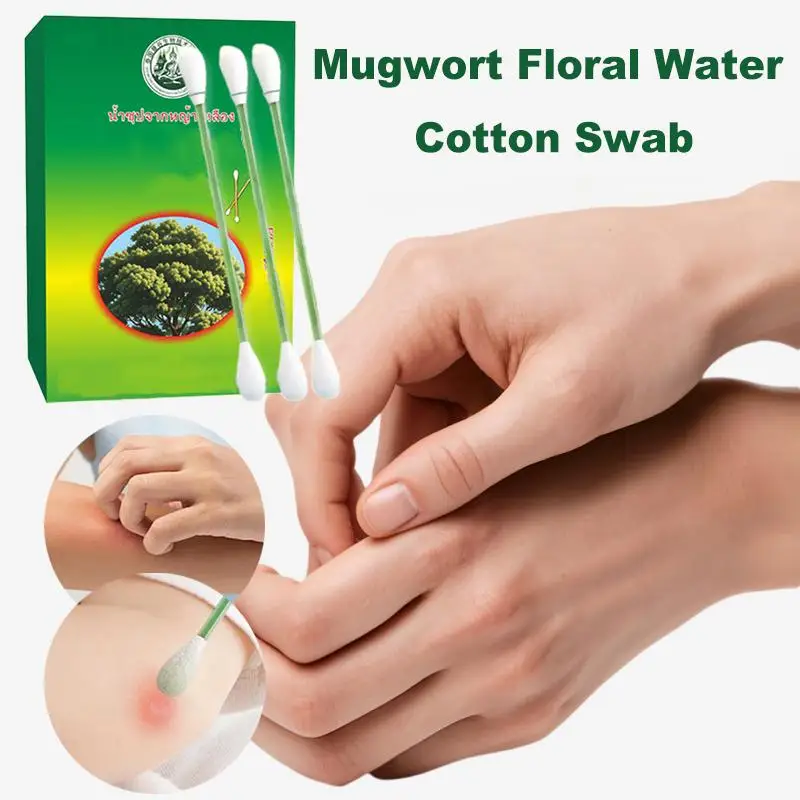 

24/50Pc Disposable Mosquito Repellent Cotton Swabs Individually Wrapped Pads Double Head Cotton Swab Preventing Mosquito Bites