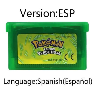 GBA-Spiel Pokemon-Serie Videospiel-Kassette Konsolenkarte Pokemon Emerald FireRed Ruby LeafGreen Sapphire Mehrsprachig
