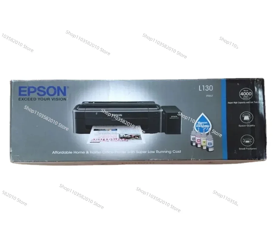 Brand New A4 4 Color Dye Ink Sublimation Printer L130/L310/L360/L380 Desktop Transfer Inkjet for Epson, with Four Bottles of Ink