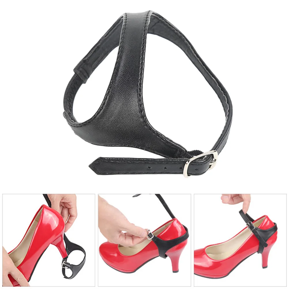 

2Pairs Triangle Anti-Loose Shoe Straps Detachable Shoelace for Women High Heels Black Non-Slip Shoe Accessories Comfortable Fit