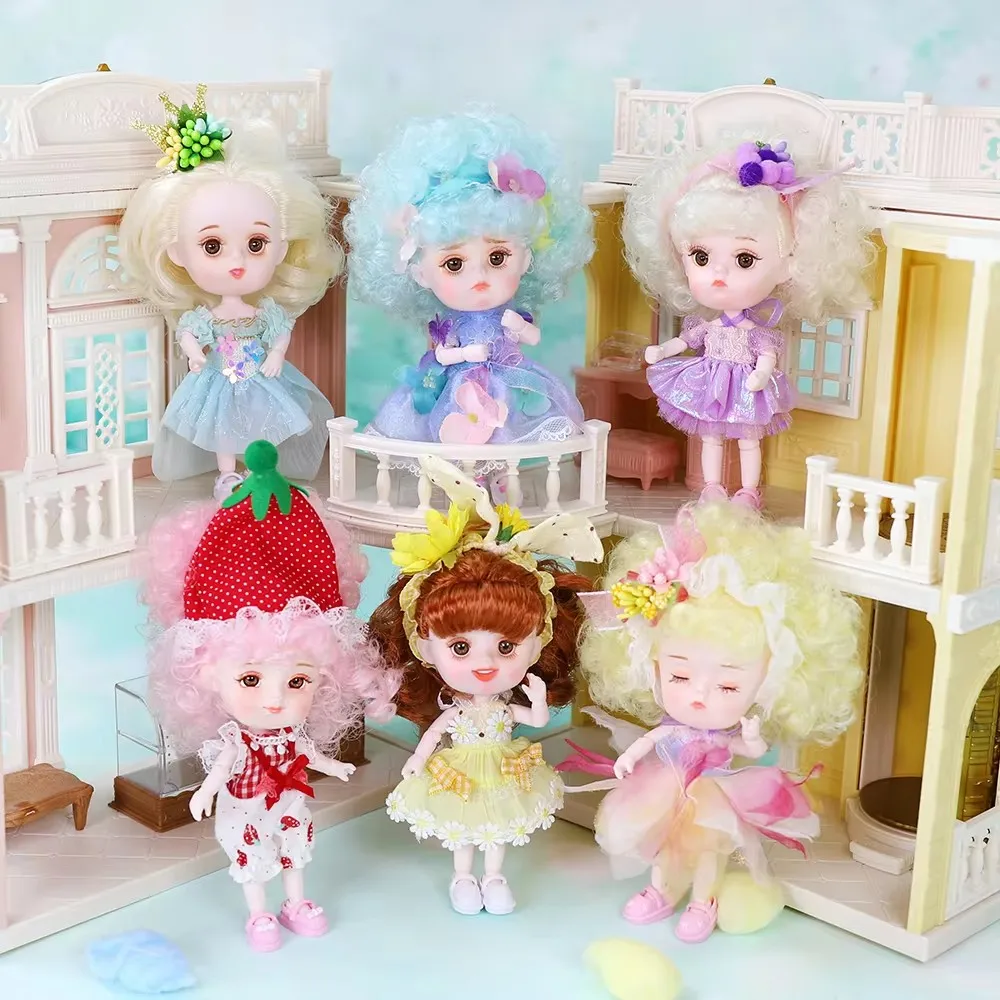 1/12 BJD Dolls 26 ball joint body 15CM Mini Doll ob11 DBS special offers Doll with Equipment Shoes Makeup Set Gift Toy