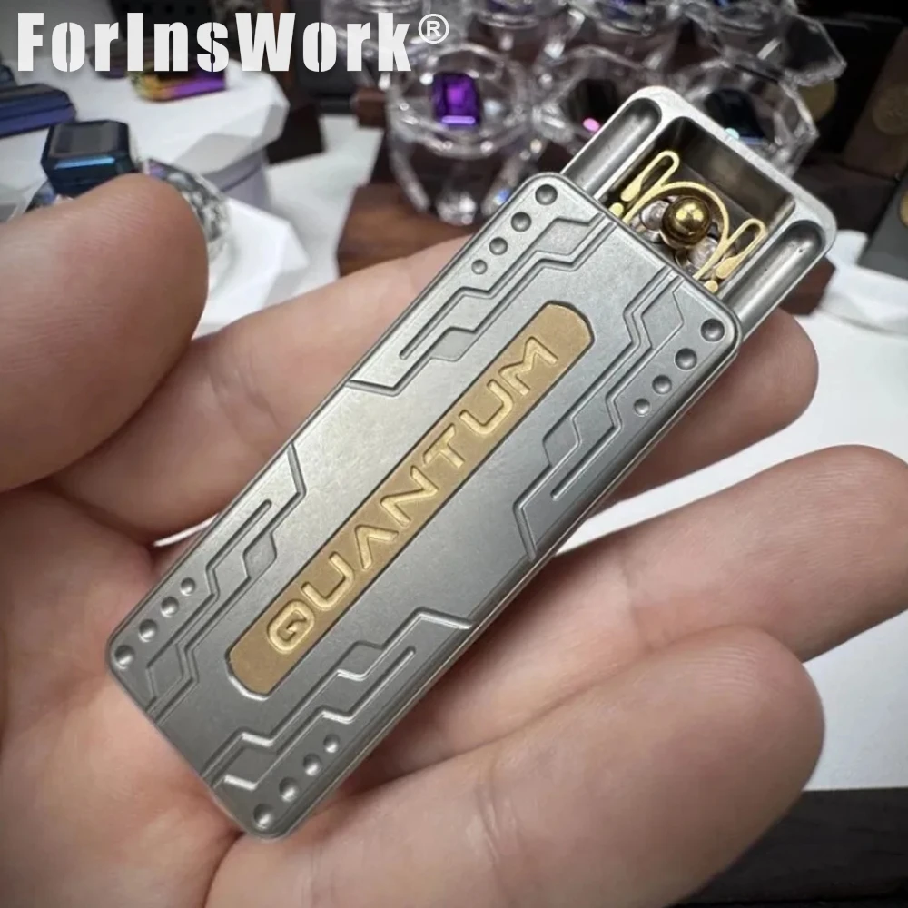 Dinger EDC Titanium Tuning Fork Metal Fidget Slider Magnetic Infinite Haptic Slider Stress Relief ADHD Sensory Toy