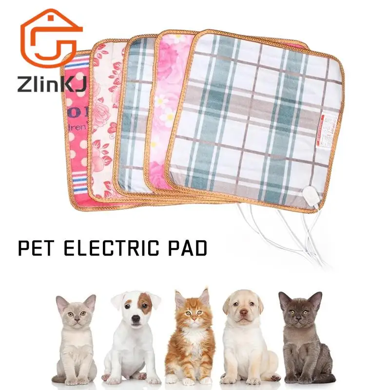 1PC Printed Plush Electric Heating Pad Office/Car Seats/Pets Winter Warmer Heating Mat Bed Blanket Adjustable In Three Gears