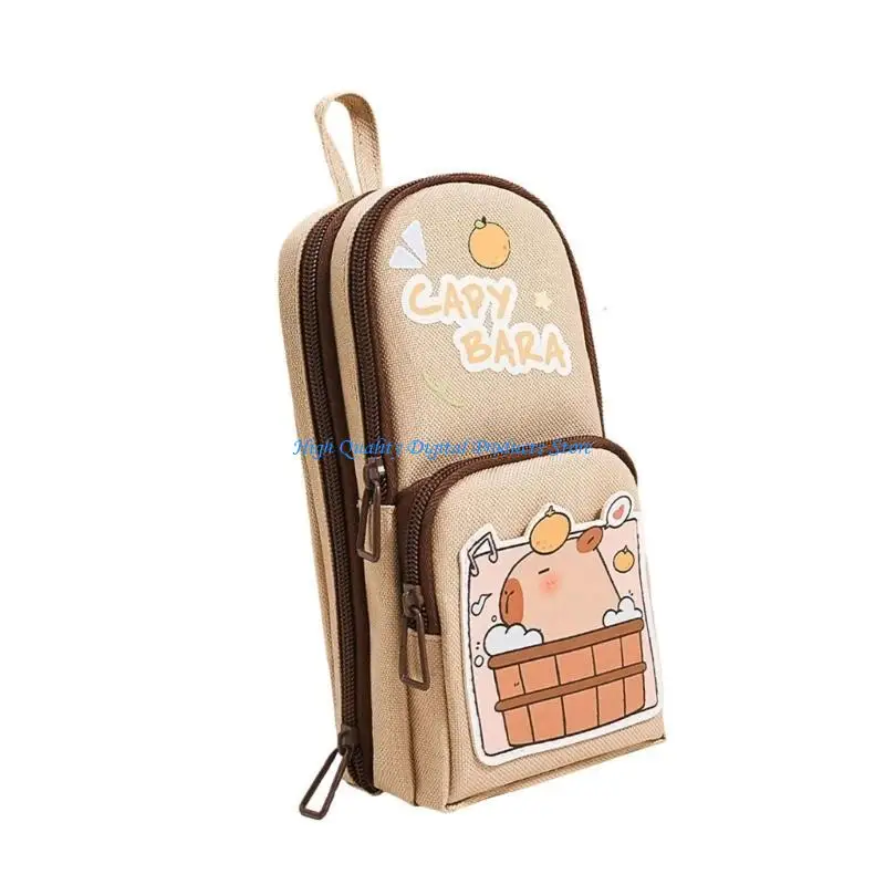 U2JE Standing Pen Holder Storage Bag Travel Makeup Brush Holder Portable Pen Pouches