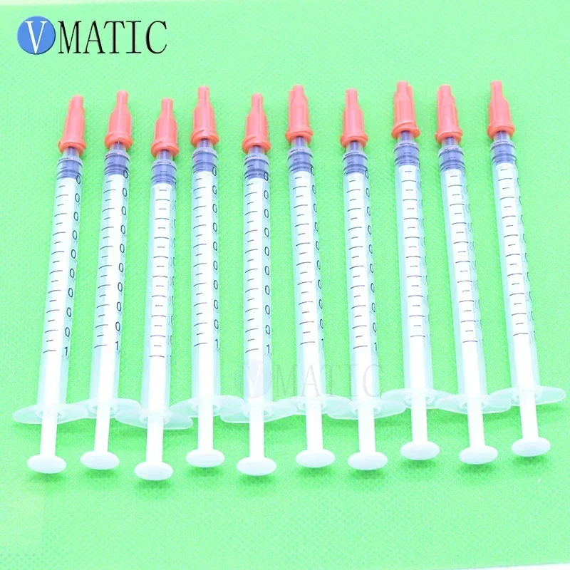 

Free Shipping Quality 10 Sets 1cc 1ml Syringe With Glue Dispensing Syringe Cap/Stopper