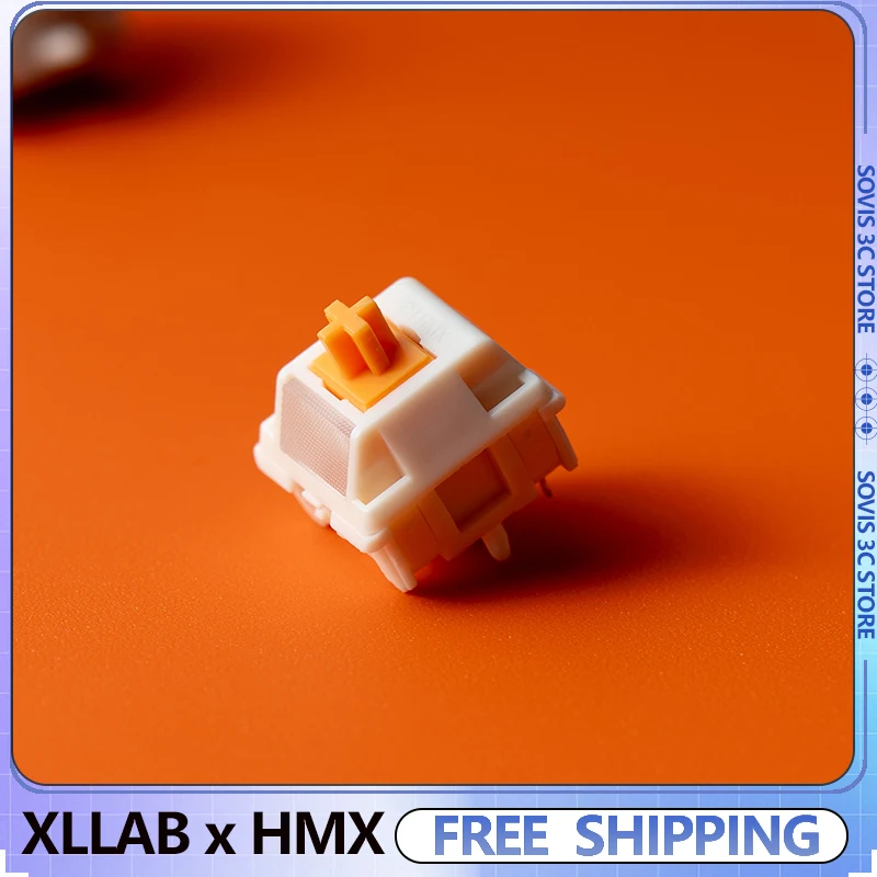 

XLLAB x HMX оранжевый серебристый переключатель V2 HIFI линейный переключатель смазка на заказ 45 г триггер механическая клавиатура аксессуары