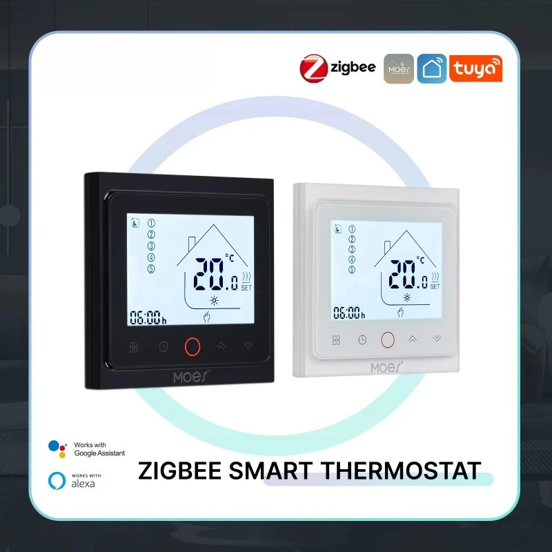 Tuya ZigBee Smart Thermostat Voice Control Room Temperature Control Water/Electric Floor Heating Gas Boiler Compatible