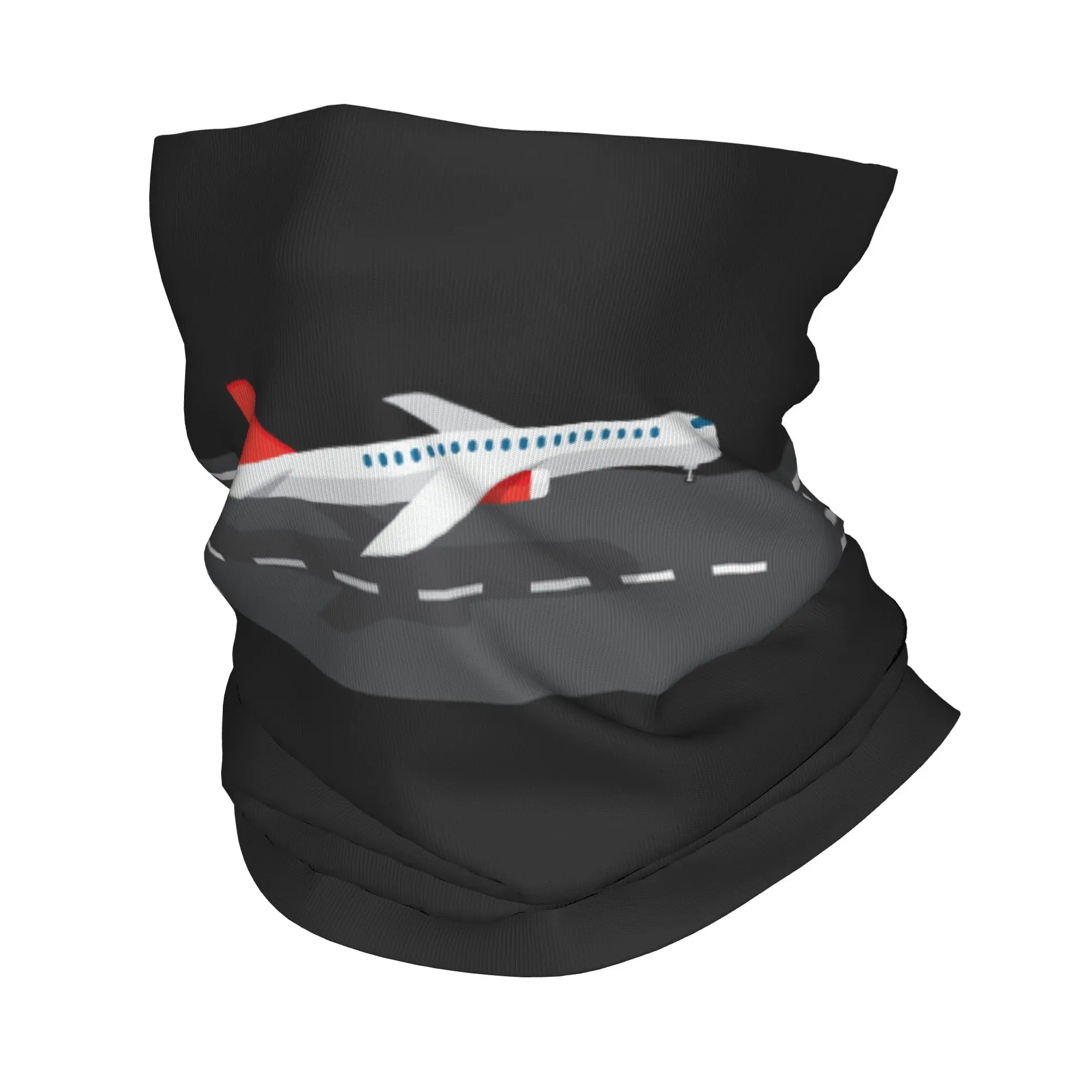 

Custom Aviation Airplane Airport Runway Bandana Winter Neck Warmer Men Windproof Wrap Face Scarf for Ski Aviator Pilot Air