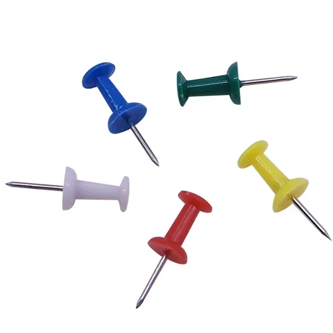 Picture 7: Multicolor Plastic Tacks Push Pins 100 200 300 Pcs Assorted Thumb Tacks for Office School Stationery
