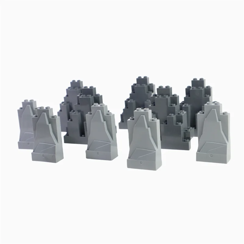 Zestaw klocków budowlanych MOC 10PCS Góry Wzgórza Akcesoria do majsterkowania Morze Model budowlany Klocki Dekoracja Scena Dzieci Prezenty urodzinowe