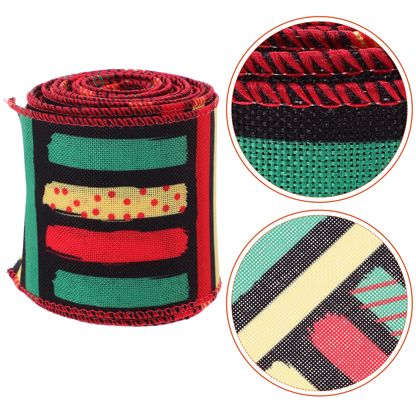 

Month Party Decoration Ribbons Polyester Fabric Wrapping Ribbon Wreaths Crafts Juneteenth Decor Large Colorful
