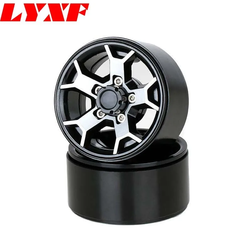 LYXF 1.9 Inch Metal Beadlock Wheel Rim for RC Capra TRX-4 scx10iii