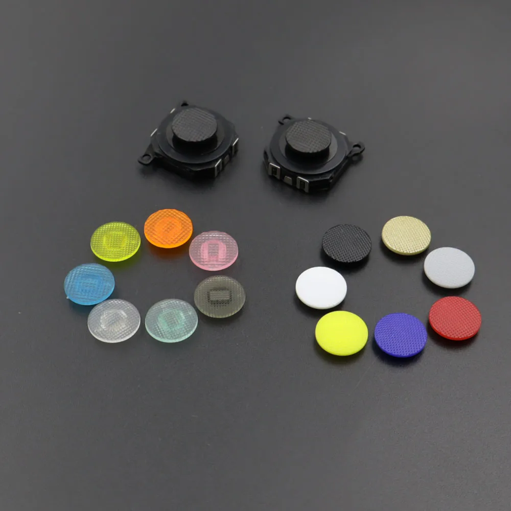 3D Analog Joystick Sensor Module + Multi‑Color Thumb Stick Cap For PSP 1000 Game Console Rocker Replacement Repair Parts