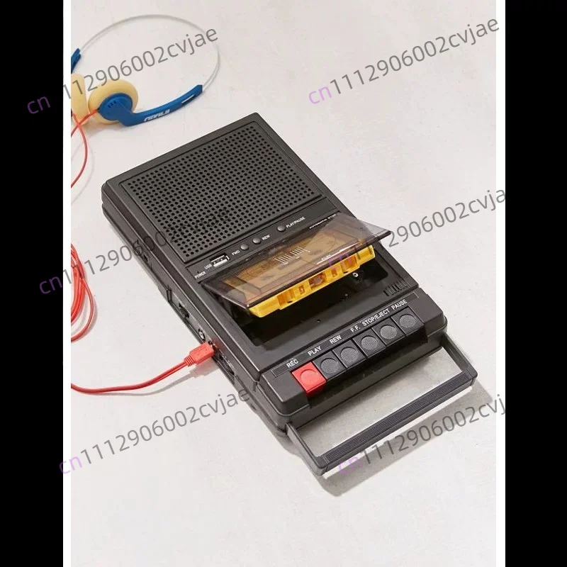 Retro Cassette Player, Tape Recorder, Shoe Box Type, Portable, Black and White Tape Player, USB Playback, Bluetooth Connection - view 2