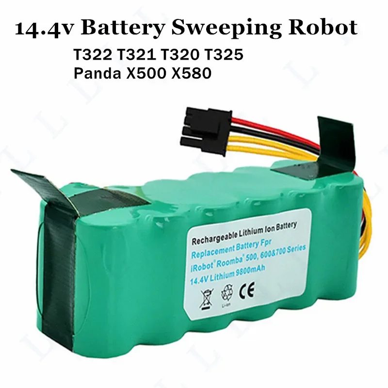 

14.4V Battery Sweeping Robot NiMH Battery for Kitfort KT504 T322 T321 T320 T325/Panda X500 X580/Ecovacs Mirror CR120