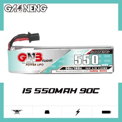 GAONENG GNB 550mAh 1S 90C 180C 3.7V kablowy A30 akumulator LiPo BetaFPV Beta75X Happymodel Mobula6 Mobula7 Snapper