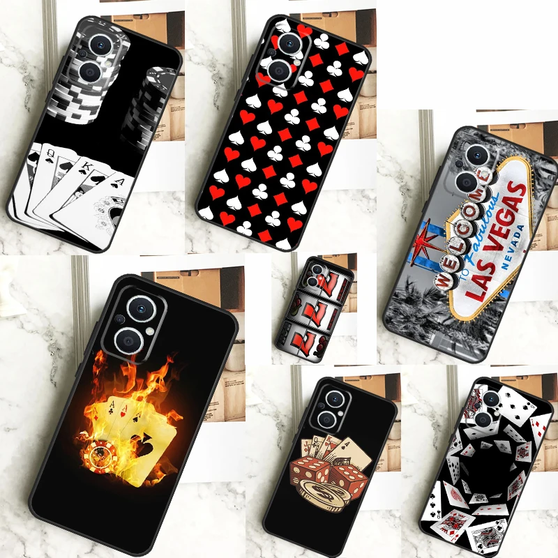 Las Vegas Casino Poker Case For OPPO Reno 10 Pro 11 F 4 5 6 7 8 Lite 4Z 5Z 8T OPPO Find X5 X2 X3 Lite X6 Pro Cover