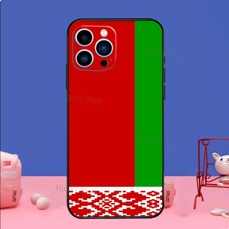 Republic Belarus National Flag Case For iPhone 16 15 13 14 Pro 12 11 14 Pro Max Plus XR XS Max X 12 13 Mini SE2 Cover Shell