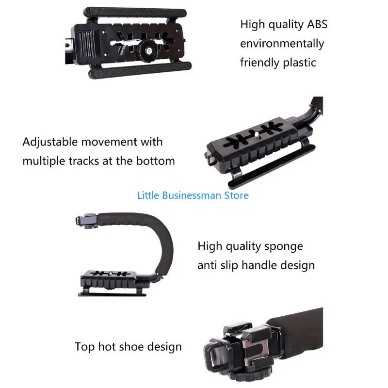 Stabilisierendes U-Grip-Handgriffstativ mit 1/4-Schraube-Kaltschuh-Videozubehör M76A – Detail 4