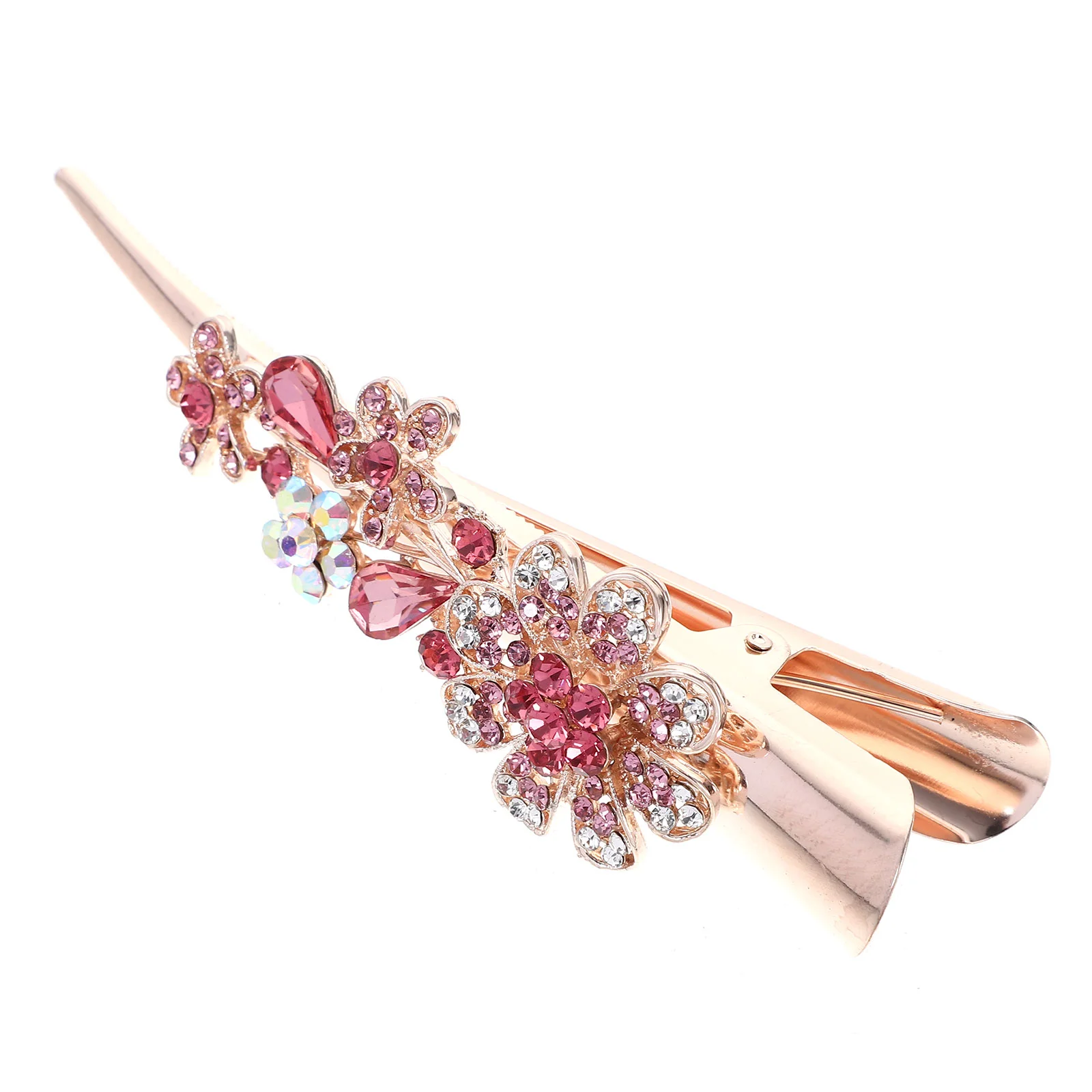 Horn Clip Hair Accessory Large Diamond- Simple Hairpin with Pointed Mouth (purple) Clips for Adults Girls Decoration