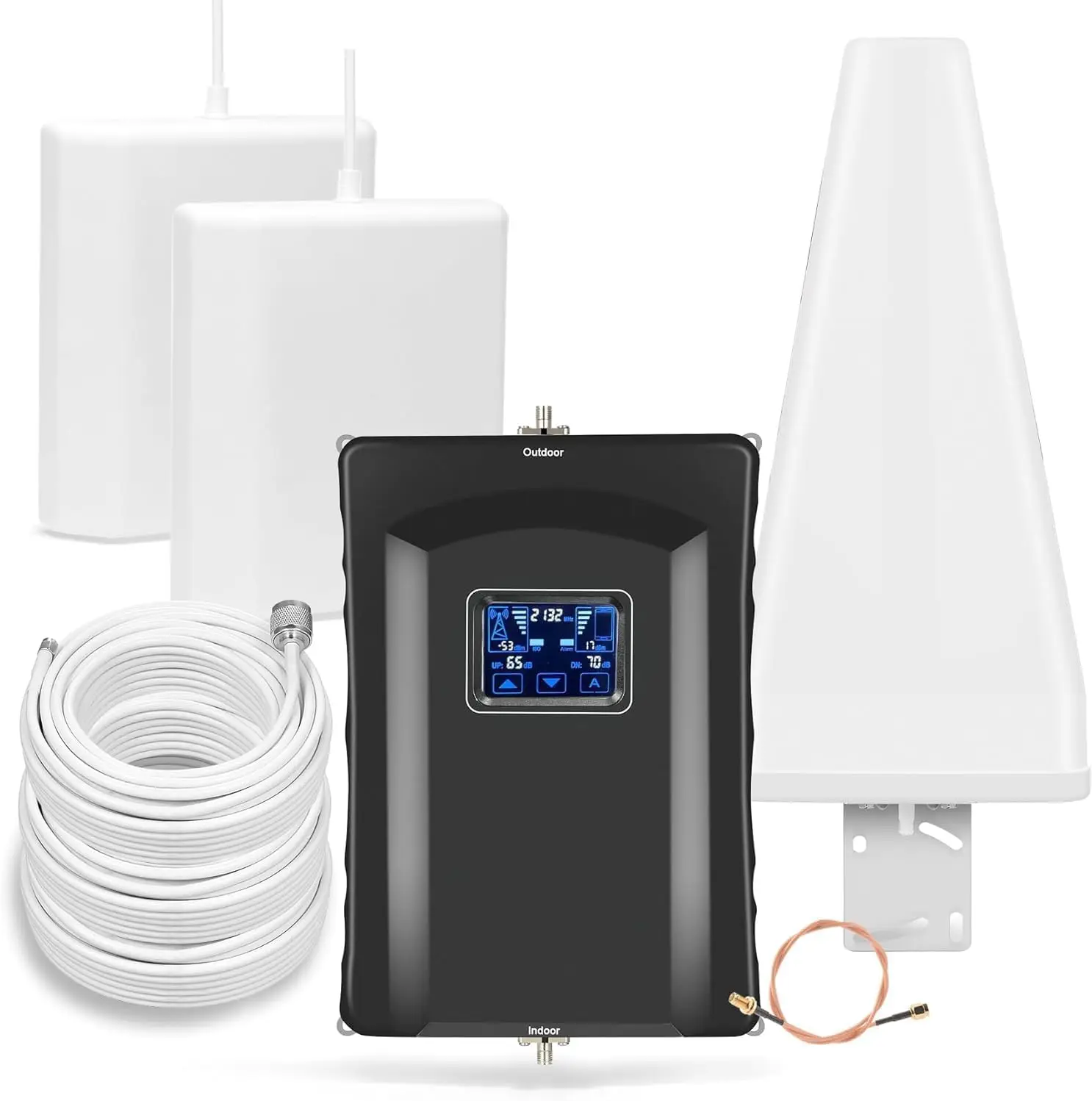 Cell Phone Booster for Home & Multi-Room, Cell Phone Signal Booster with 2 Indoor Panel Antennas