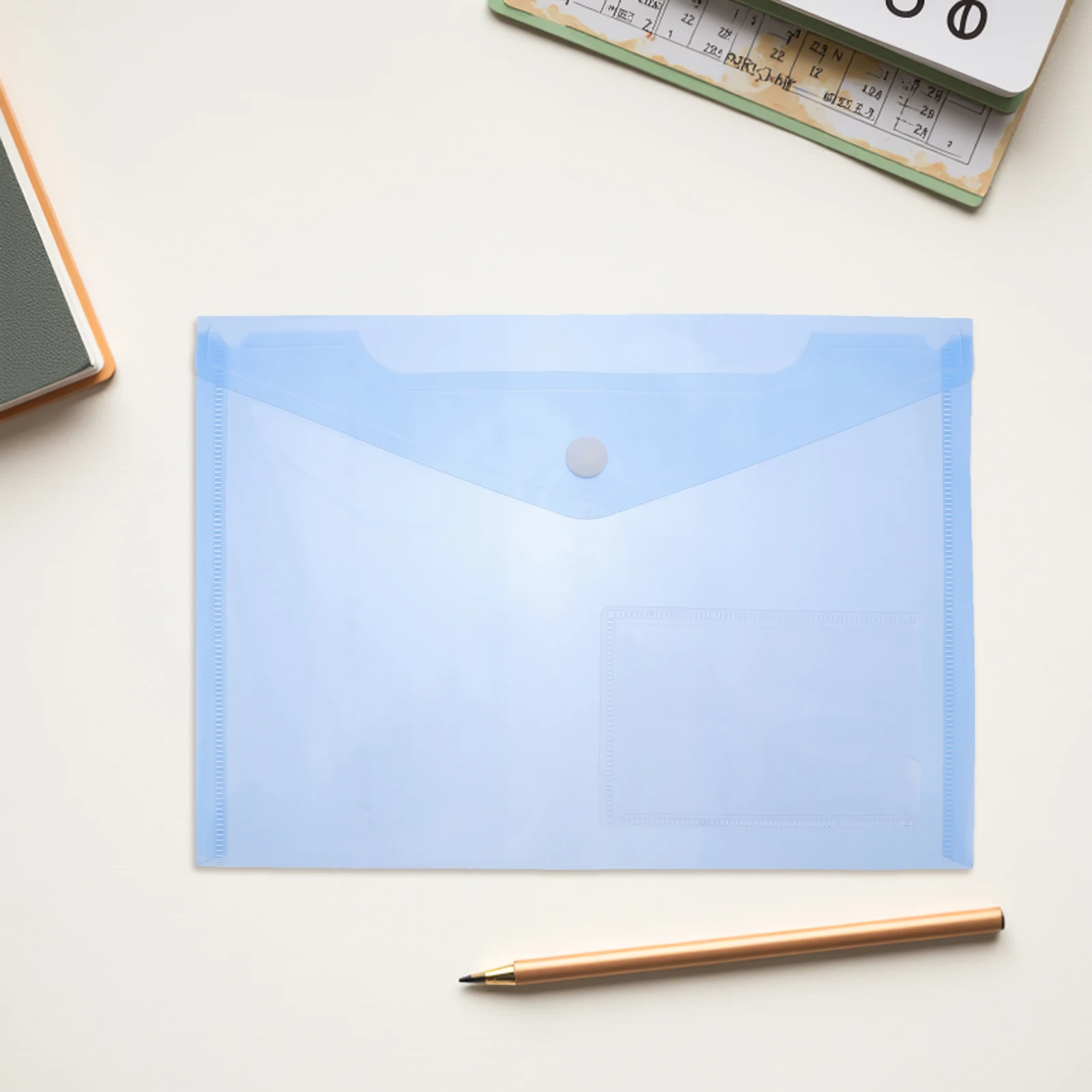 

30Pcs A5 Document Bag Clear Plastic PP File Storage Organizer for Office School Pens Pencils Erasers Stationery Button