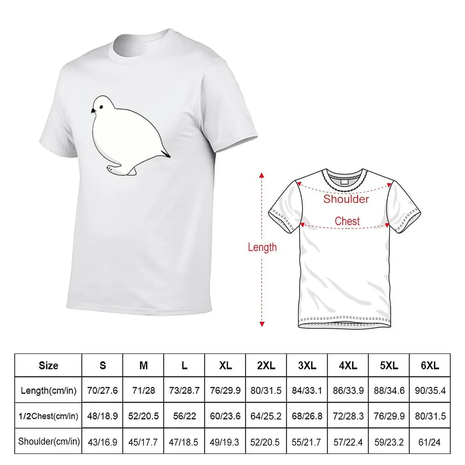 Ptarmigan Arctic February Prompt List 2021 QuirkyDolphin T-shirt aesthetic clothes plain korean fashion mens workout shirts