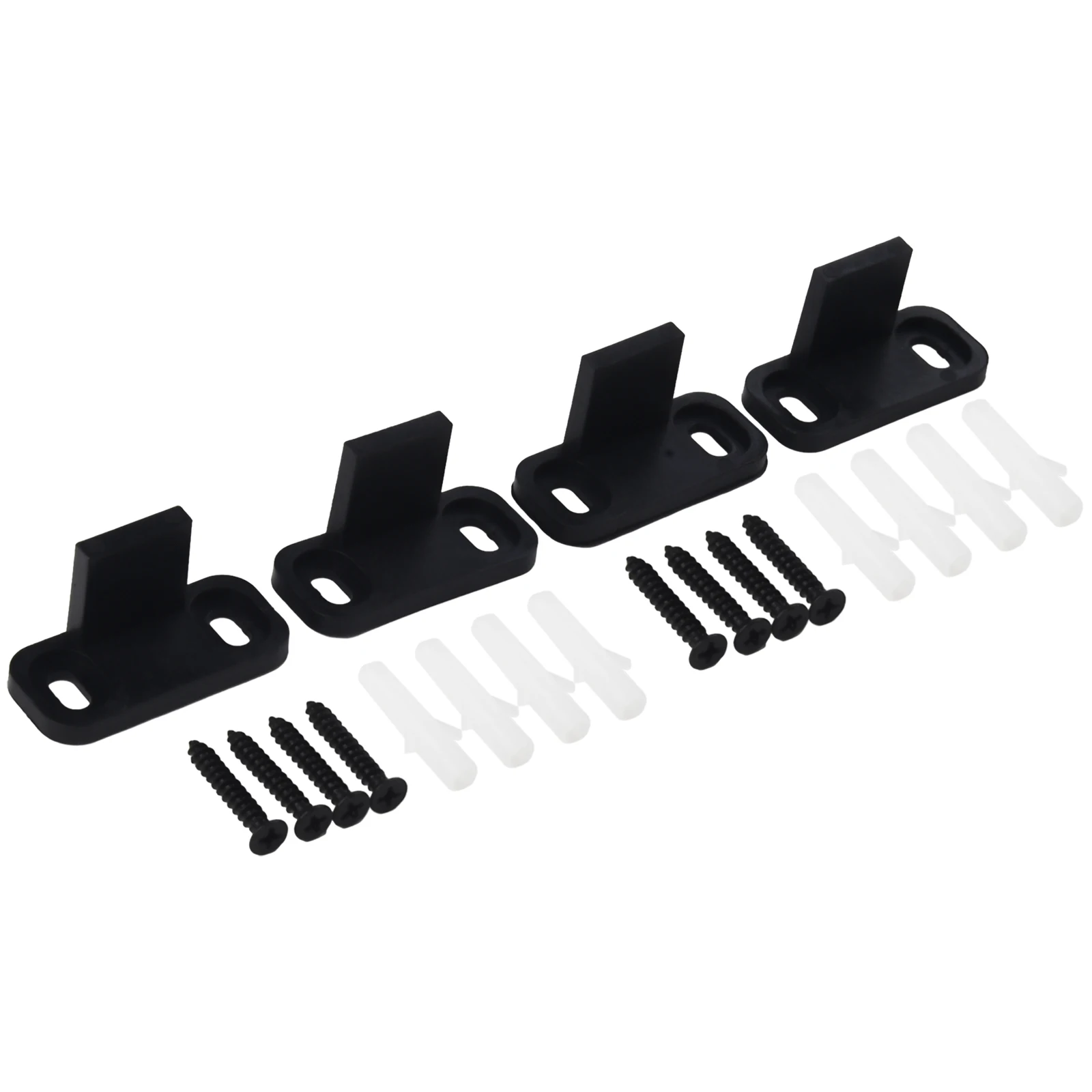 Floor Guide Shock Stoppers Plastic Reliable Sliding Rail With Screws 4.5*2cm 4PCS Adjustable Barn Door Home Kit