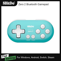 8BitDo Zero 2 Bluetooth Gamepad Mini Controller Compatible for Nintendo Switch Windows Android macOS