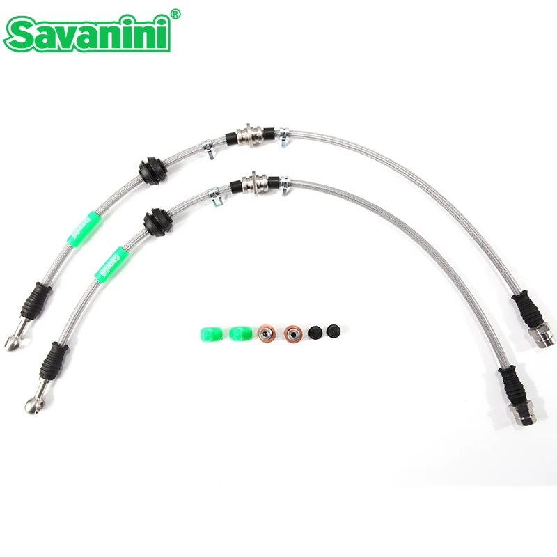 SAVANINI Car Front and Rear stainless steel brake Braided lines hose for VW Golf 6/7 mk6 mk7 CC Jetta Skoda Seat PQ35 PQ46