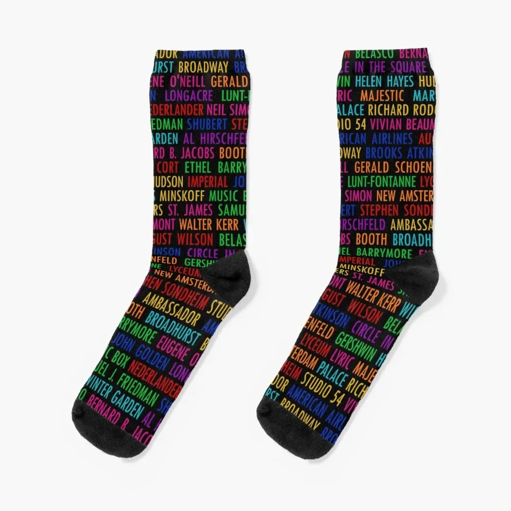 

Broadway Theatres (1) Socks set sports stockings Luxury Woman Socks Men's