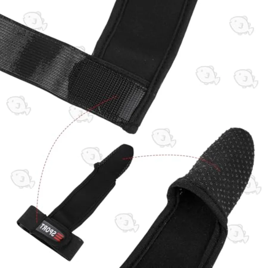 3 عبوات من قفازات الصيد ذات الأصابع الواحدة المضادة للانزلاق للبالغين للجنسين أحمر أزرق أسود #6