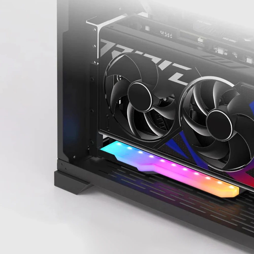 

Vertical GPU Bracket Holder with 15cm PCI-E 4.0 X16 Riser Cable GPU Mount Graphic Card Bracket 90 Degree Right Angle