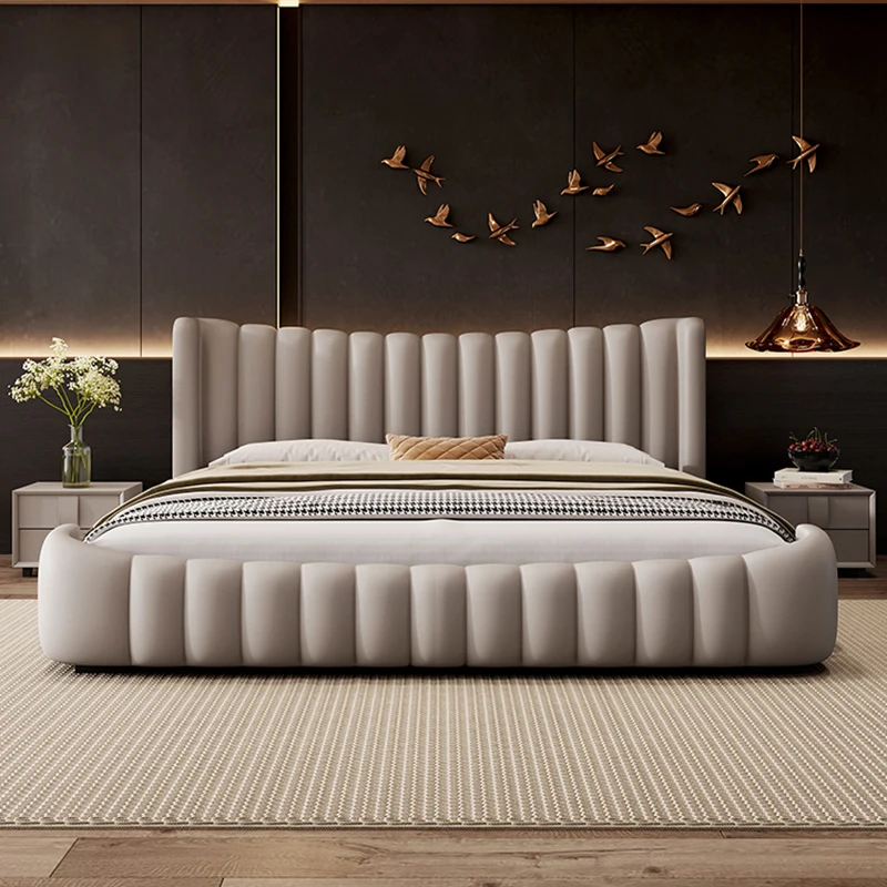 

Luxury King Size Bed Modern Minimalist Bedroom Unique Beds Aesthetic Nordic Nightstands Muebles Para Dormitorio Home Decoration