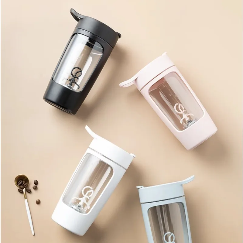 Chargeable 650ml custom logo gym electric shaker bottle for protein shakers