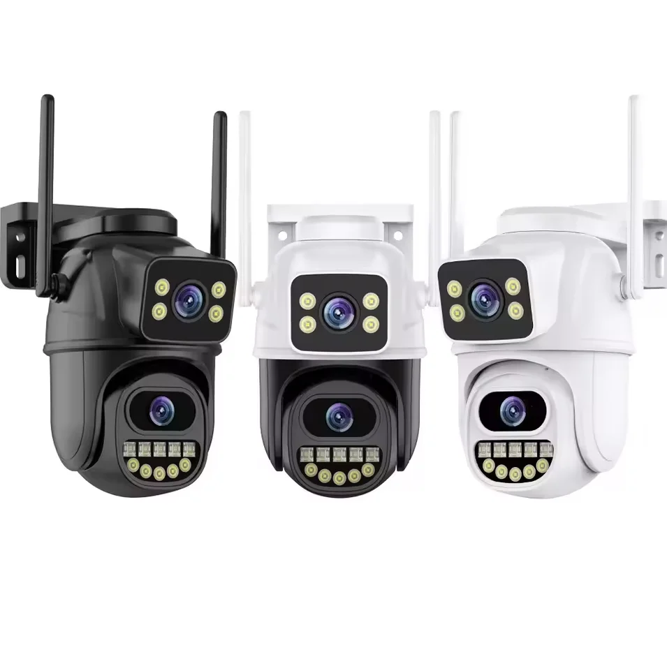 4K 8MP HD WIFI PTZ IP Cam 4X Zoom Dual Screen Auto Tracking Home Security Outdoor 4MP CCTV Surveillance ICSEE APP