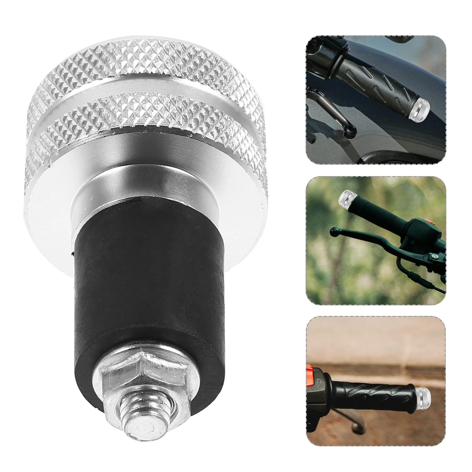 

1Pair Motorcycle Handlebar Plugs Metal Anti Vibration Stable Driving Easy Install Compatible Various Brands Stylish Design