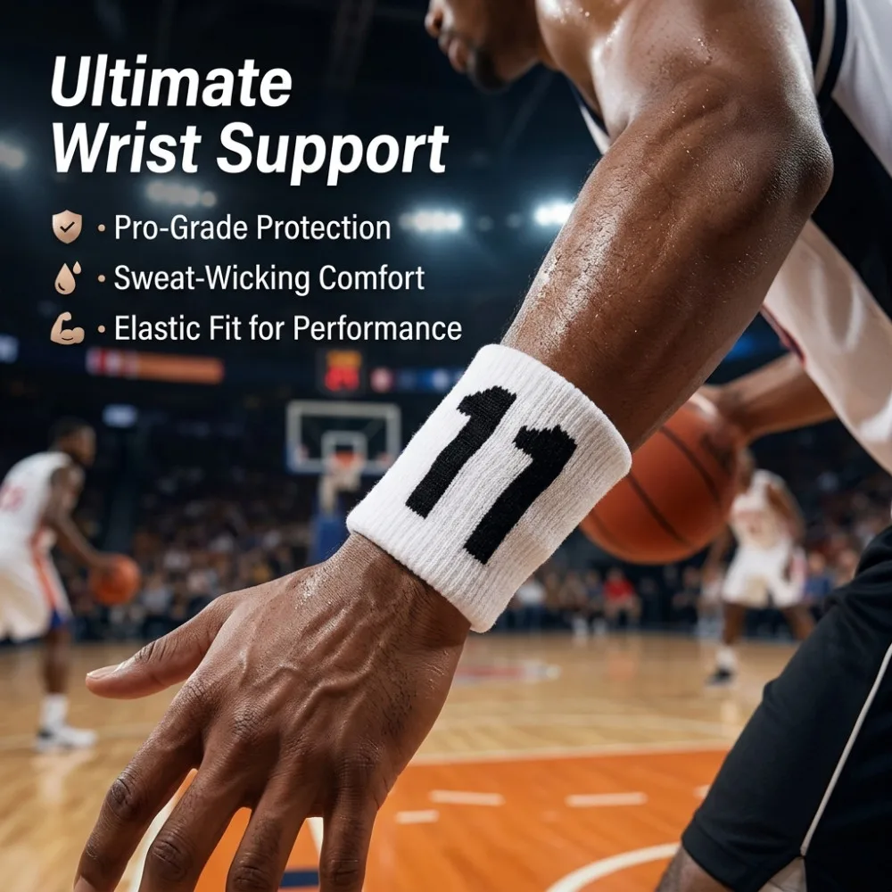 Sports Wristband for Basketball and Fitness, Sweat Wrist Band, Wrist Support, Gym Protectors, Sports Volleyball Bracelet