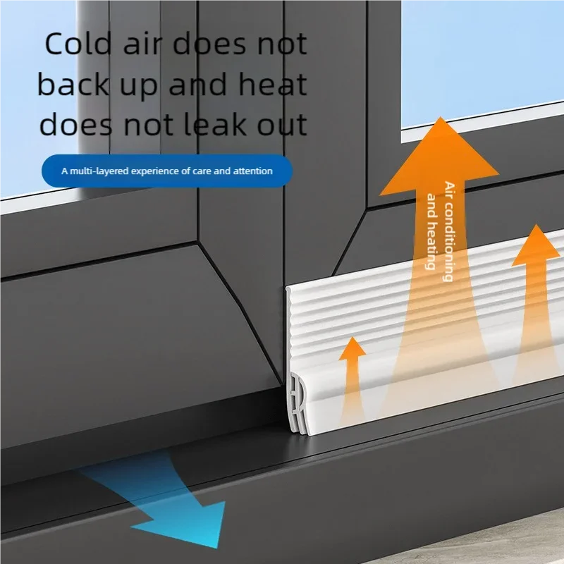 TPE Self-Adhesive Window Seal Strip Triple Sound Insulation Windproof Anti-Cold for Door Flexible Weatherstrip