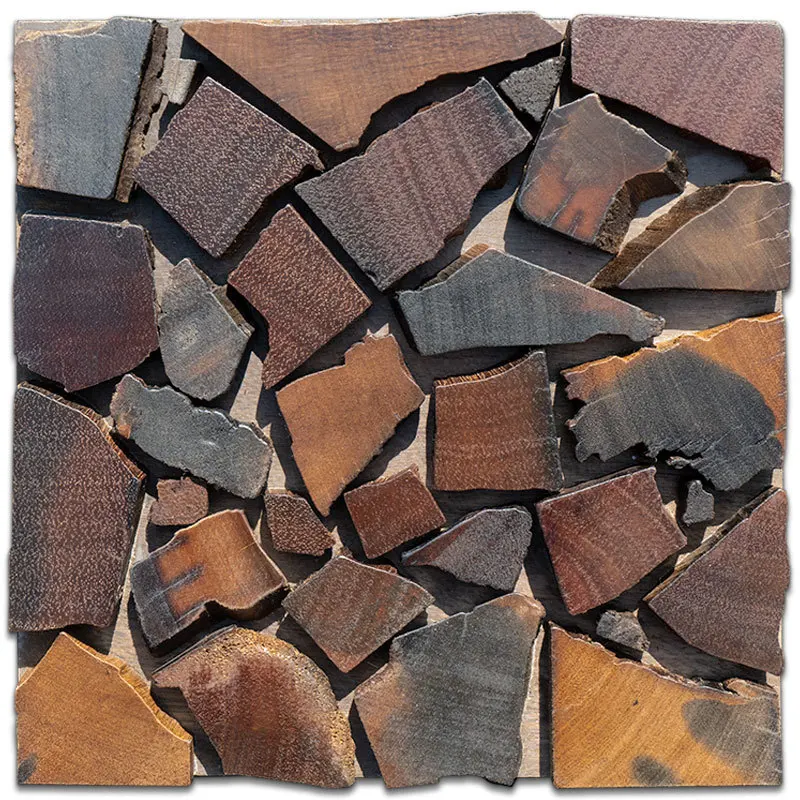 Wooden log wood solid wood mosaic TV background wall