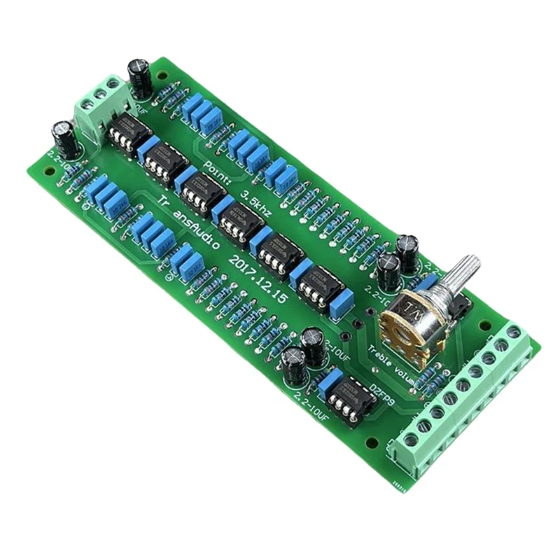 Dlhifi Bass Treble 2Way Crossover Audio Board NE5532P Frequency Divider Crossover Filters For Audio Amplifier System