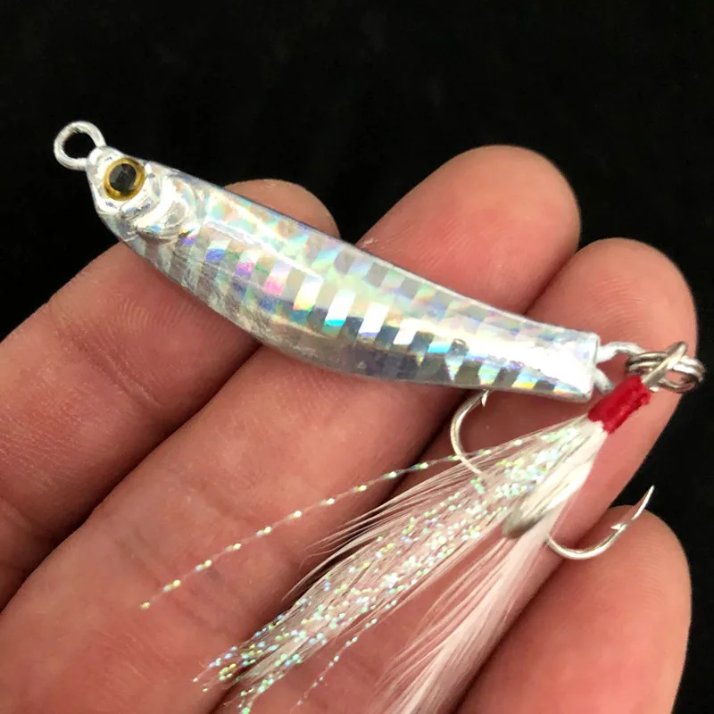 1 Stück Verkauf Langsam schütteln Jigs Angeln Jigbait Köder Metallköder Weitwurf Shore Throw Glow Kunstköder 4,9 cm/20 g – Detail 6