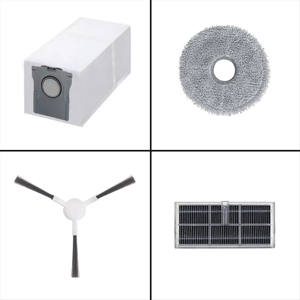 

Горячие запасные части A301I для E30 Ultra, основная боковая щетка, фильтр Hepa, швабра, тканевые мешки для пыли, аксессуары