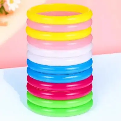 

12pcs 3-Inch Plastic Bangle Bracelets For Women Kids Resin Wristband Fashion Jewelry Set Diy Decor Mixed Color Adult Party